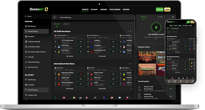 Quinnbet horse racing markets
