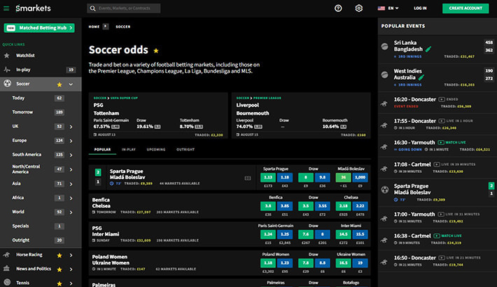 Smarkets bet slip view
