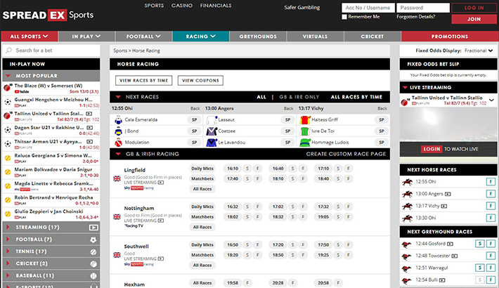 Sportingbet greyhounds page