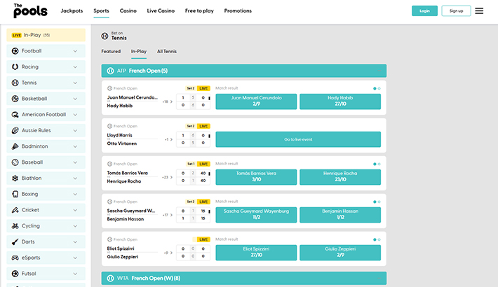 Sportingbet horse racing page