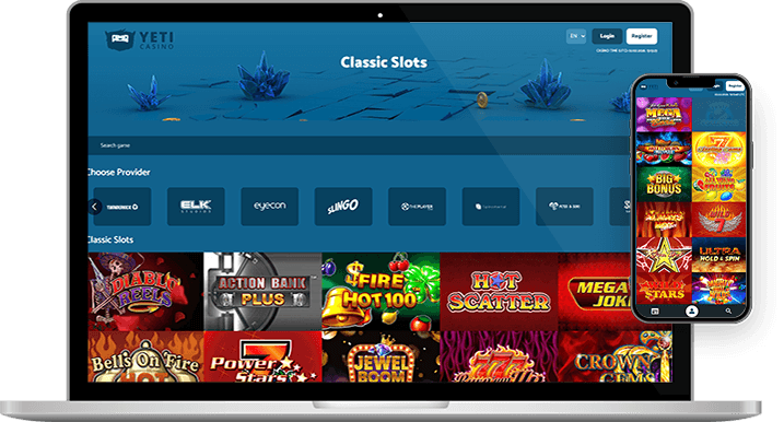 The Yetibet casino slots collection.