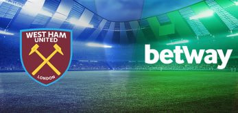 Football field with the Westham United and Betway logos.