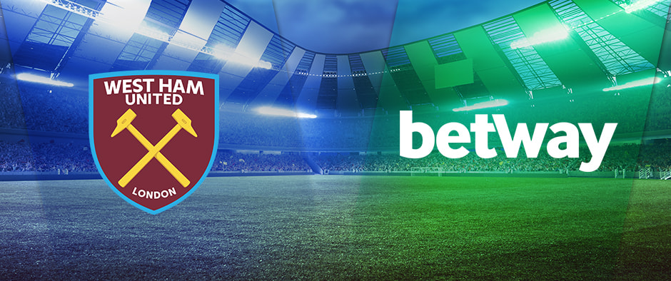 Football field with the Westham United and Betway logos.