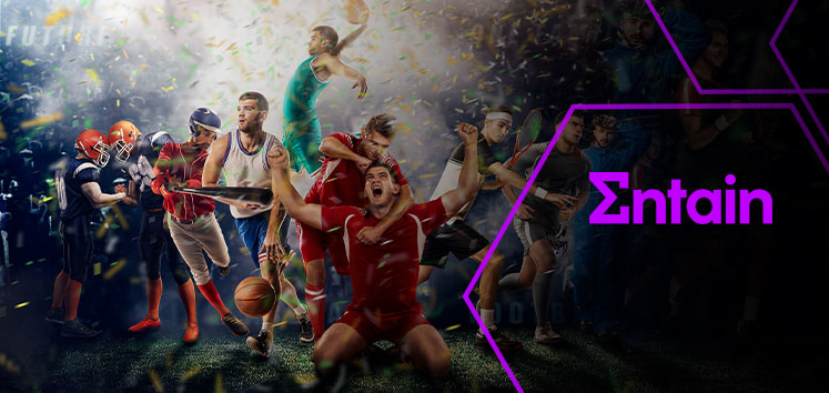 A picture of sports with the Entain logo.
