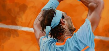 Rafael Nadal celebrating