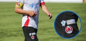 An image showing the new Clyde FC home shorts with BestBettingSites.co.uk as the sponsor.