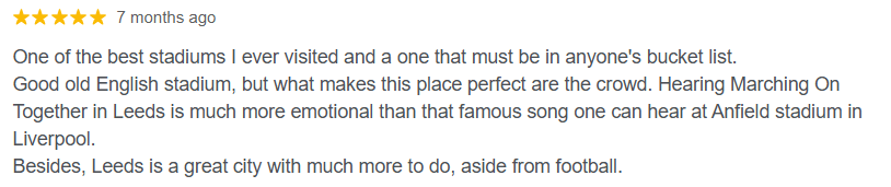 elland road reviews
