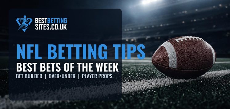 NFL Betting Tips: Best Bets of the Week banner with the BestBettingSites.co.uk logo over a floodlit American football stadium